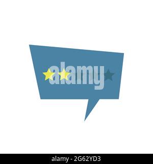 Three stars rate on the rate feedback concept. Stock vector Stock Vector