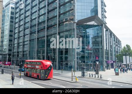 London- July 2021:  Natwest headquarters office on Bishopsgate, City of London Stock Photo