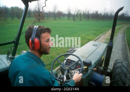 - the Park of the Oaks (Seveso, Lombardy, Italy), realized covering the area polluted by diossina after the ecological disaster of Seveso in the june of 1976  - il Parco delle Quercie, realizzato coprendo la zona inquinata dalla diossina dopo il disastro ecologico di Seveso nel giugno del 1976 Stock Photo