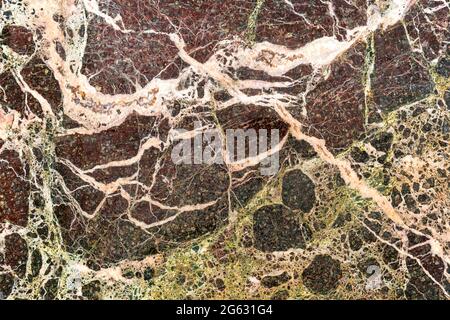 Abstract pattern on marble stone. Brown green background texture Stock Photo