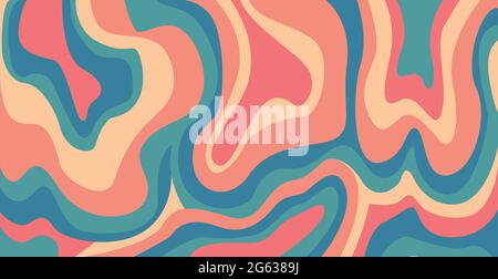 Abstract bright background, multicolored wavy lines - Vector illustration Stock Vector