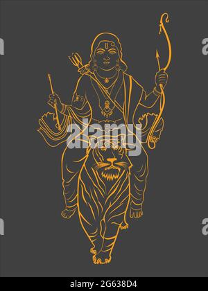 Ayyappa hindu god Stock Vector