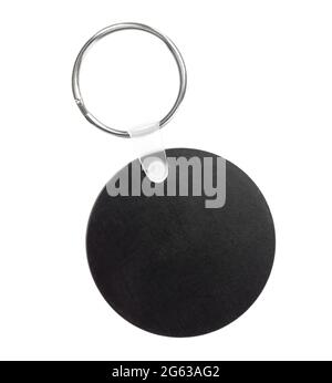 Sample of black key trinket isolated on white background Stock Photo