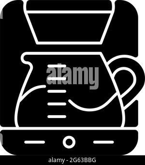 Drip machine black glyph icon Stock Vector