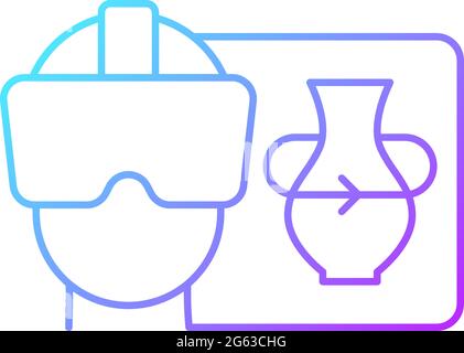 VR gradient linear vector icon Stock Vector