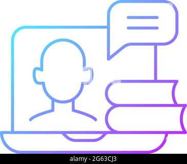 Webinars gradient linear vector icon Stock Vector