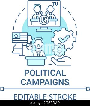 Political campaigns fundraiser concept icon Stock Vector