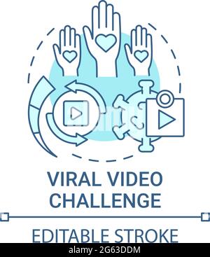 Viral video challenge concept icon Stock Vector