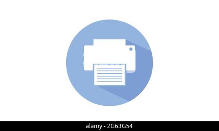 Printer Icon, Print Sign. Vector isolated editable illustration of a printer Stock Vector