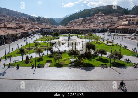 Cuzco, Peru' - august 2009  Plaza de Armas square in Cuzco, Peru. Stock Photo