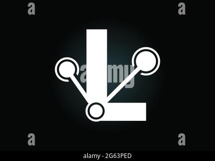 Initial letter L with technology logo sign symbol. Suitable for technology, Internet, and data related business Stock Vector