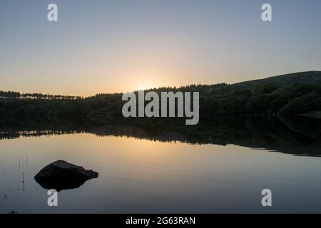 Looking out over Burrator Reservoir in Yelverton Devon Stock Photo