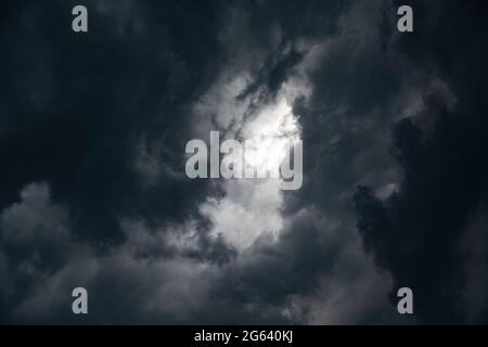 Dark clouds before a thunder-storm Stock Photo