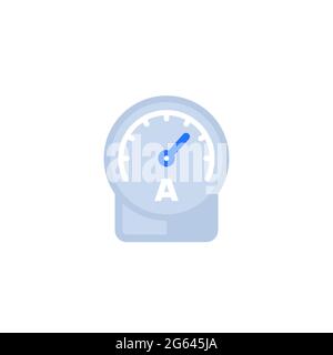 ammeter icon on white, vector Stock Vector