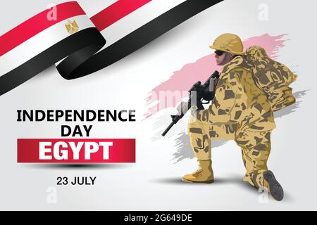 Happy Independence Day Egypt 23rd July A Boy And Girl Running With Egyptian Flag Vector Illustration Design Stock Vector Image Art Alamy