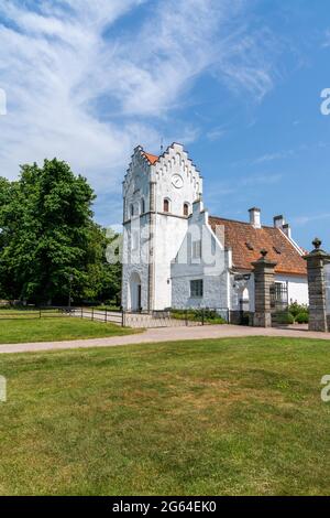 Hoor, Sweden - 19 June, 2021: the old church at Bosjokloster nunnery in southern Sweden Stock Photo