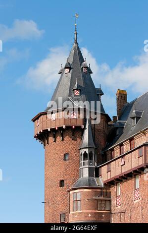 Detail of De Haar Castle, Haarzuilens, Utrecht, Netherlands Stock Photo