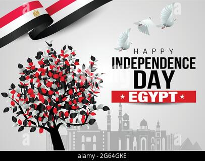 Happy Independence Day Egypt 23rd July A Boy And Girl Running With Egyptian Flag Vector Illustration Design Stock Vector Image Art Alamy