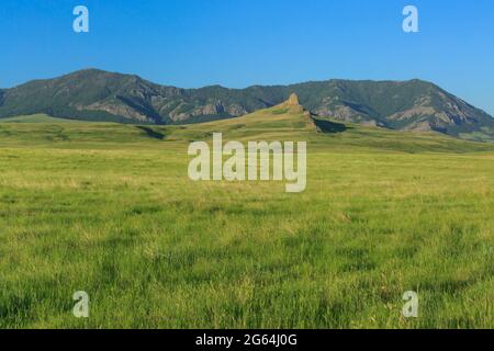 prairie below the adel mountains near cascade, montana Stock Photo