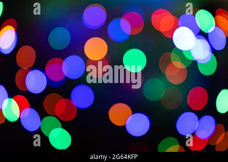 multicolored Bokeh balls abstract defocused back ground Stock Photo