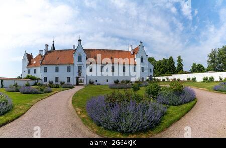 Hoor, Sweden - 19 June, 2021: panorama view of the Bosjokloster and castle in southern Sweden Stock Photo