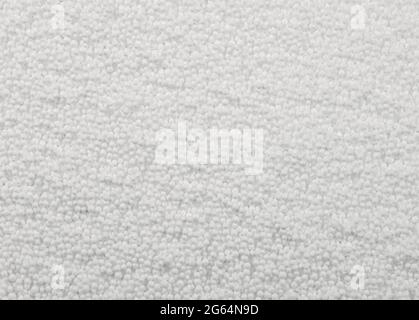 Close up background texture of white expanded polystyrene balls Stock Photo