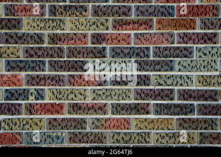 A texture shot of multi-colored bricks. Stock Photo