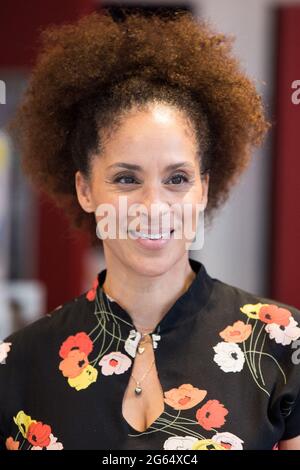 Actress Karyn Parsons (Hilary Banks on The Fresh Prince of Bel-Air) attends 'Sweet Thing' Paris film premiere at Lincoln Cinema on July 02, 2021 in Paris, France. Photo by Nasser Berzane/ABACAPRESS.COM Stock Photo