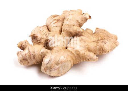 Ginger Root Isolated on a White Background Stock Photo