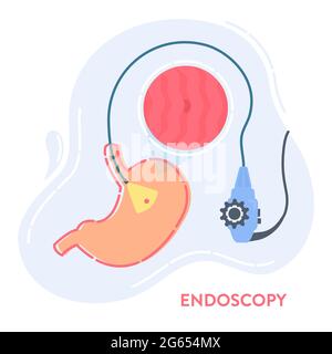 Endoscopy, conceptual illustration Stock Photo