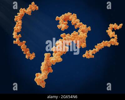 Heparin anticoagulant molecule, illustration Stock Photo
