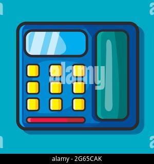 home telephone vector illustration in flat style Stock Vector