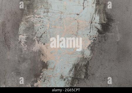 Plastered walls of houses that are peeling and look old and unclean. Stock Photo