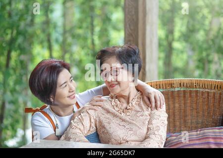 Mother's Day is a celebration honoring the mother of the family Stock Photo