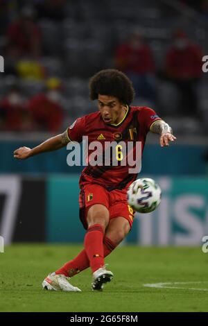 Munchen, Germany. 2nd July 2021. Axel Witsel (Belgium) during the Uefa 'European Championship 2020 Quarter-finals match between Belgium 1-2 Italy at Allianz Arena on July 02, 2021 in Munchen, Germany. Credit: Maurizio Borsari/AFLO/Alamy Live News Stock Photo