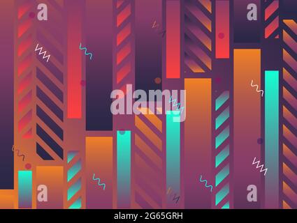 Geometric shapes. Isometric pattern design. Abstract background Stock Vector