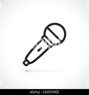 microphone or micro thin line icon isolated Stock Vector