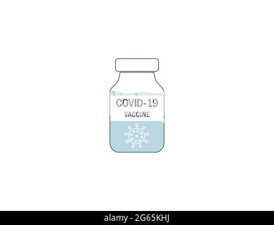 Covid-19. Vaccination, injection, inoculation icon. Vector illustration. flat design. Stock Vector