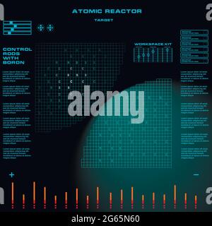 Atomic reactor Futuristic virtual graphic touch user interface Stock Vector
