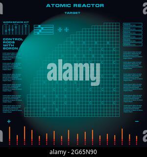 Atomic reactor Futuristic virtual graphic touch user interface Stock Vector