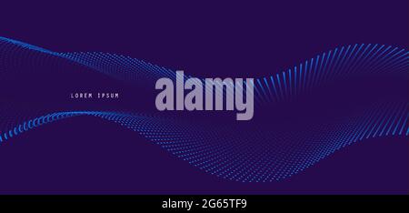 Vector background with color abstract wave dots Stock Vector