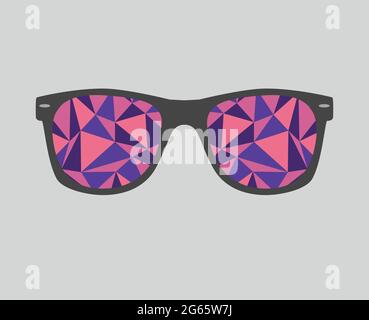 Sunglasses with Polygons Abstract Geometric Triangles Vector Illustration Stock Vector