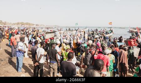 Fish market - Mbour, Sénégal Stock Photo