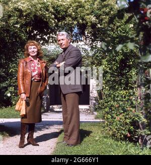 Bucharest, Romania, approx. 1979. Romanian actress Marga Barbu & artist Ion Pacea. Stock Photo