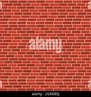 Vector illustration of brick wall seamless pattern, relief texture, red brick background, vintage, loft style. Stock Vector