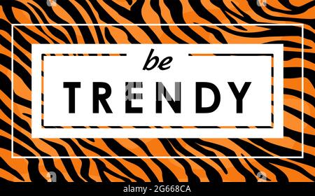 Vector illustration of tiger print for t-shirt, animal skin, tiger stripes, abstract pattern for fabric, line background. Animalistic print, tiger Stock Vector