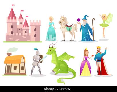Medieval Cartoon Characters of a Queen, a King, a Prince, a Jester, a  Knight on Horseback and a Herald in Vector Stock Vector - Illustration of  character, clipart: 161056221