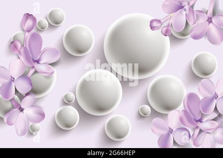 Custom Modern  Mural Photo wallpaper, 3d illustration Stock Photo