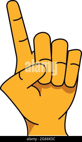 left hand idexing Stock Vector
