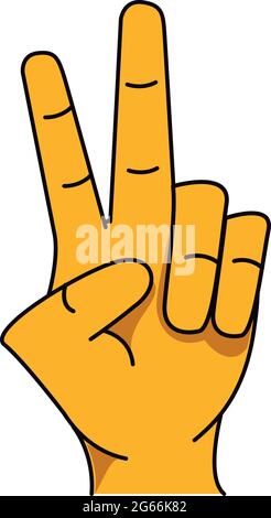 left hand peace and love Stock Vector